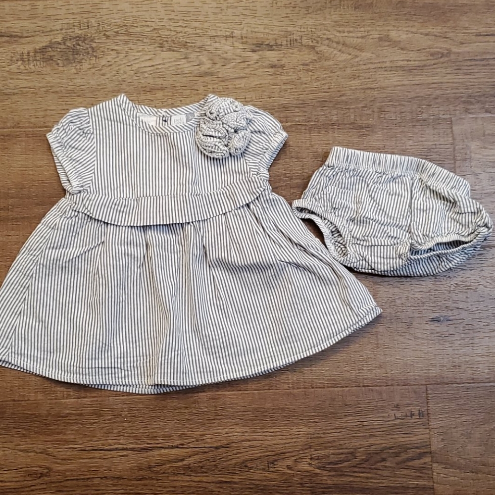 PETIT LEM Seersucker Dress and Fancy Pants